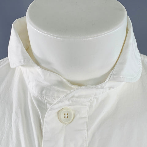 LOLO LIKE Size M White Cotton Club Collar Pullover