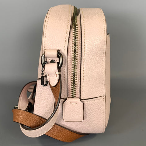 COACH Pink Dust Pink Pebble Grain Leather Shoulder Bag