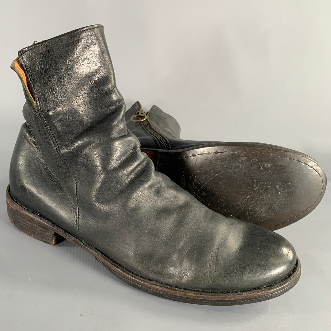 FIORENTINI + BAKER Size 9 -Eternity Elf- Black Leather Side Zipper Boots