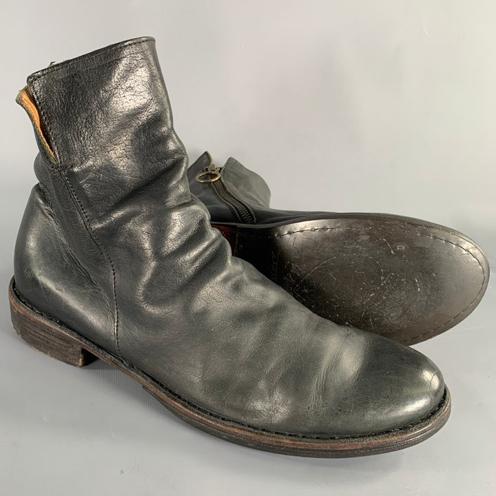 FIORENTINI + BAKER Size 9 -Eternity Elf- Black Leather Side Zipper Boots