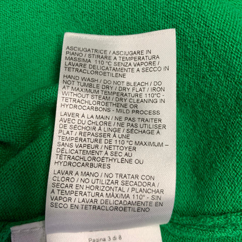 BOTTEGA VENETA Size XL Green Wool Blend Half Placket Polo
