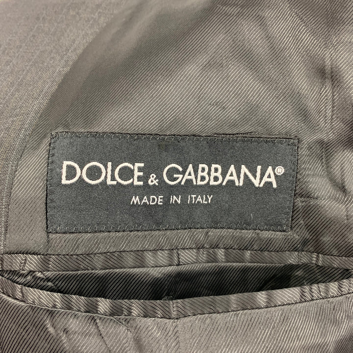 DOLCE &amp; GABBANA Taille 46 Manteau de sport en laine vierge à fines rayures anthracite