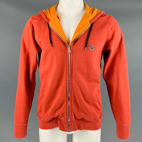 PS by PAUL SMITH Size M Orange Cotton Zip Up Sweatshirt