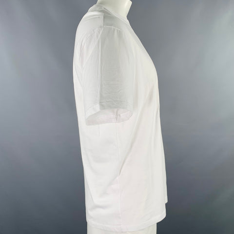 ONLY & SONS Size L White Rock Concert Cotton Crew Neck T-shirt