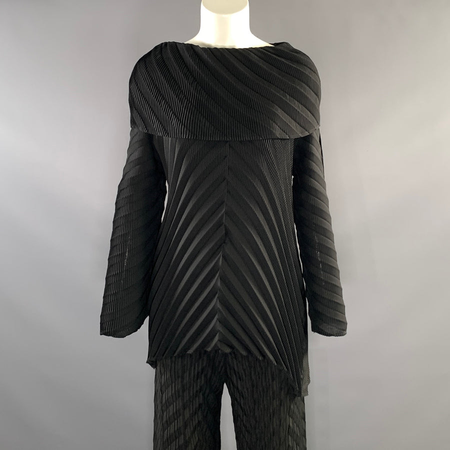 VANITE COUTURE Size One Size Black Polyester & Spandex Pleated Set