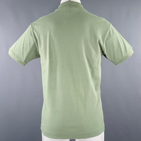 LACOSTE Size M Green Cotton Classic Fit Hidden Buttons Polo