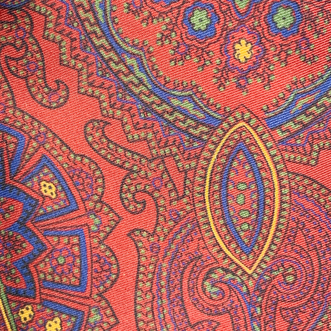 POLO by RALPH LAUREN Burgundy Multi Color Paisley Silk Twill Tie