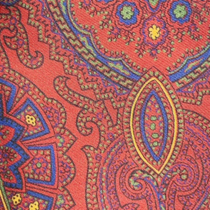 POLO by RALPH LAUREN Burgundy Multi Color Paisley Silk Twill Tie