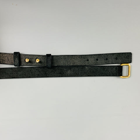 STREETS AHEAD Waist Size L Black Gold Suede Belt