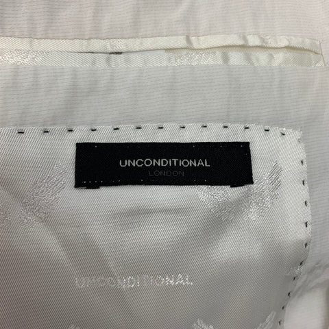 INCONDITIONNEL Taille XL Manteau de sport en acétate / viscose froissé blanc