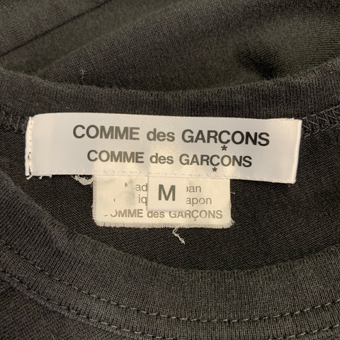 COMME des GARCONS Size M Black Cotton Asymmetrical Short Sleeve T-Shirt