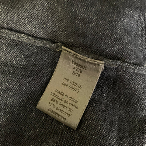 JOHN VARVATOS SS2018 Size L Navy Heather Linen Blend Zip Up Jacket