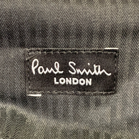 PAUL SMITH Size 44 The Byard Grey Blue Pinstripe Viscose Single Breasted Suit
