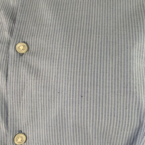 JOHN VARVATOS * U.S.A. Size XL Blue Stripe Cotton Blend Long Sleeve Shirt
