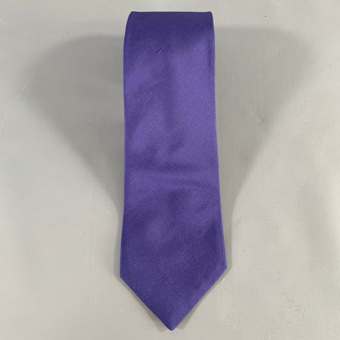 PRADA Purple Blue Silk Tie