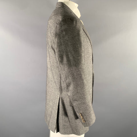 ERMENEGILDO ZEGNA Size 44 Grey Black Marled Wool Blend Sport Coat