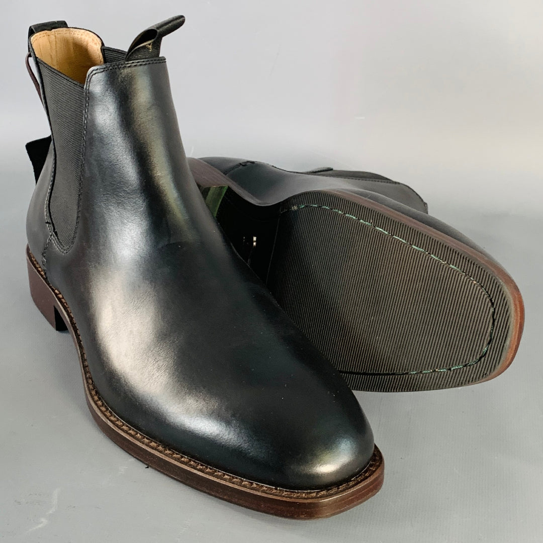 RODD & GUNN Size 10 Farmlands Black Leather Ankle Chelsea Boots