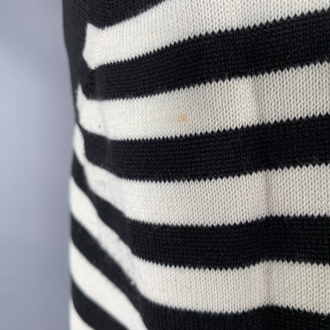 MARC JACOBS Size S Black White Cotton Blend Polka Dot Vest