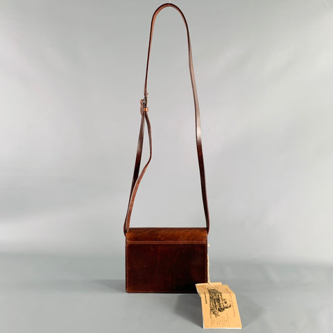 NO BRAND Brown Leather Western Cross Body Handbag