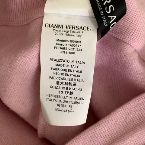 VERSACE Size S Pink Cashmere Blend Greca Sweatpants Casual Pants