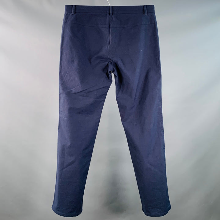 NEW YORK INDUSTRIE Size 32 Navy Cotton Blend Tuxedo Button Fly Dress Pants