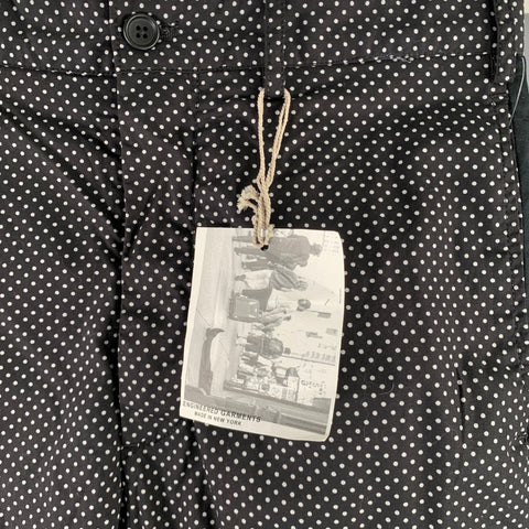 PANTALON habillé ENGINEERED GARMENTS taille 30 à pois noirs et blancs en coton avec braguette zippée