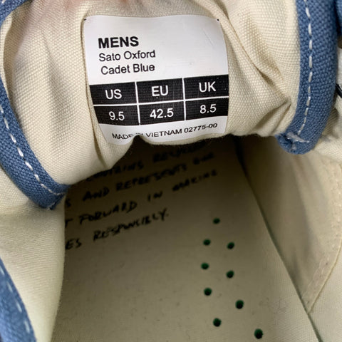 SEAVEES Size 9.5 Blue Canvas Platform Sneakers