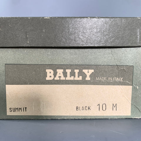 BALLY Size 10 Black Leather Lace Up Loafers