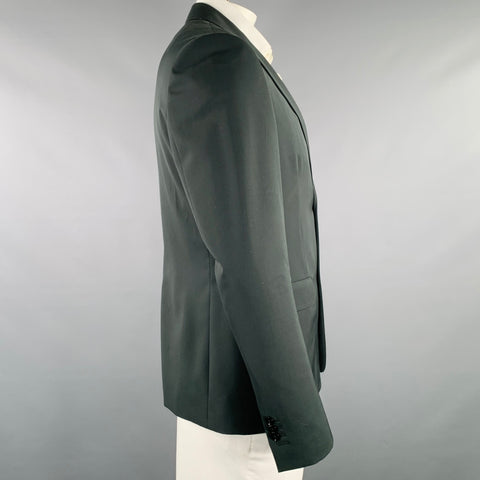 FENDI Size 42 Charcoal Wool Notch Lapel Sport Coat