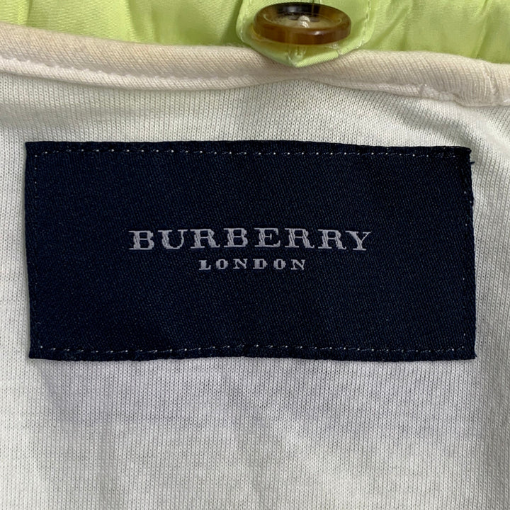 BURBERRY LONDON Size M Green Lime Polyamide Blend Zip Pockets Vest