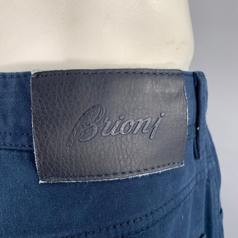 BRIONI Size 34 Navy Cotton Blend Jean Cut Casual Pants