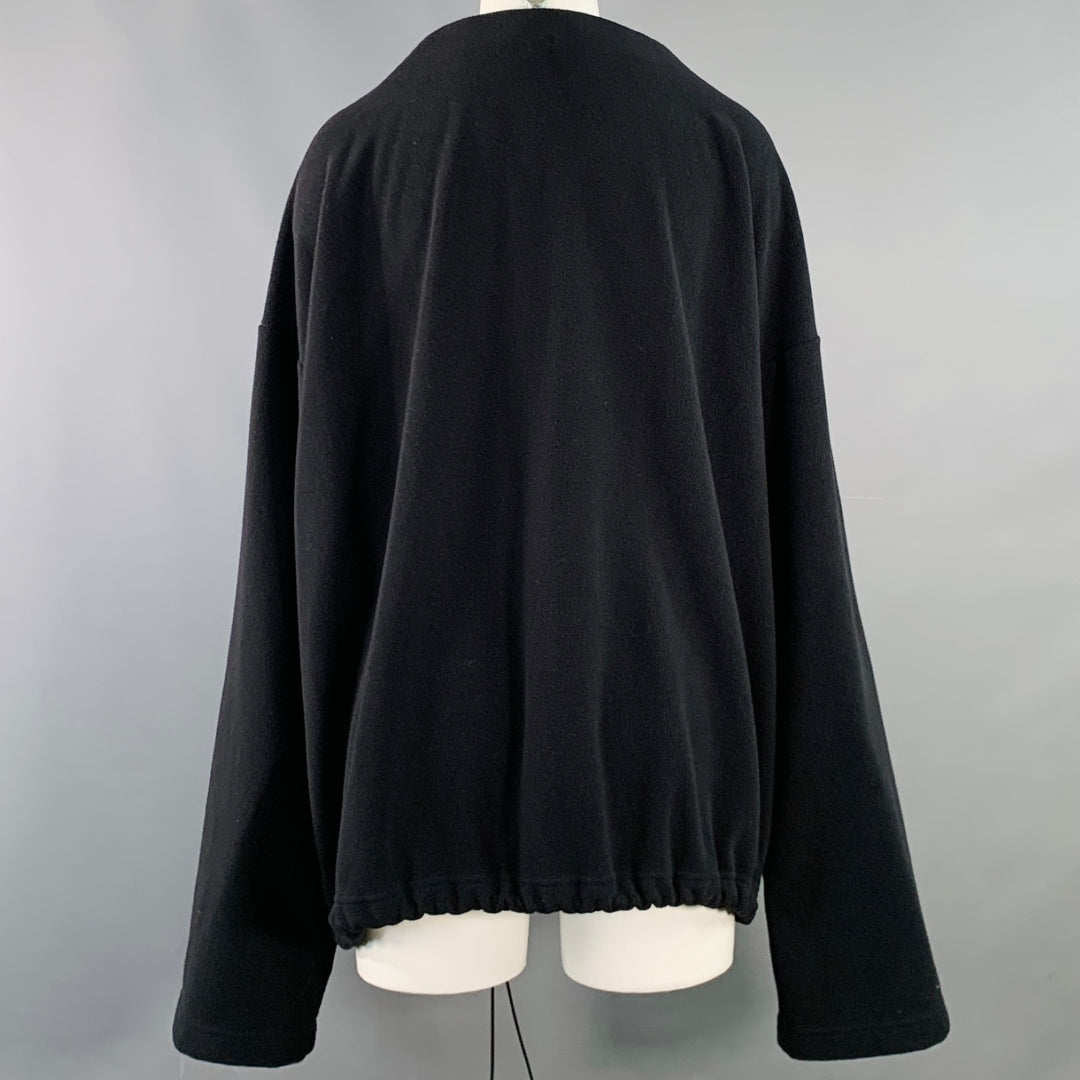 MARIE ADAM-LEENAERDT Size S Black Fleece 1/4 Zip Jacket