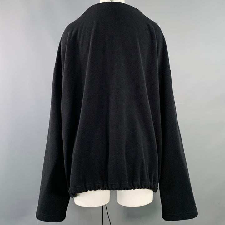 MARIE ADAM-LEENAERDT Size S Black Fleece 1/4 Zip Jacket