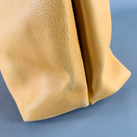 Sac cabas UNOETH en cuir jaune moutarde