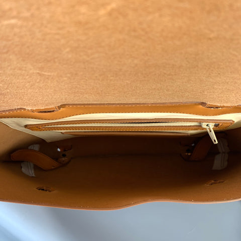 INFINITY FIRENZE Brown Leather Briefcase Bag