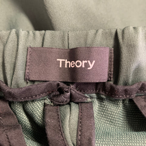 THEORY Size XS Green Polyamide Blend Drawstring Casual Pants