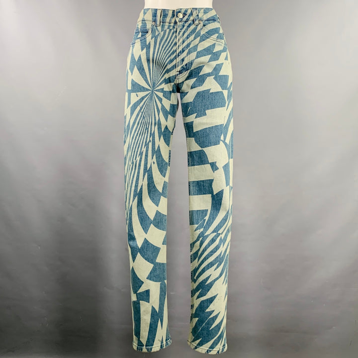 STELLA McCARTNEY Size XS Blue Light Blue Cotton Blend Jeans