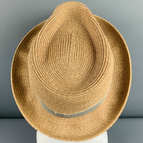 Sombrero de papel tejido tostado BAILEY