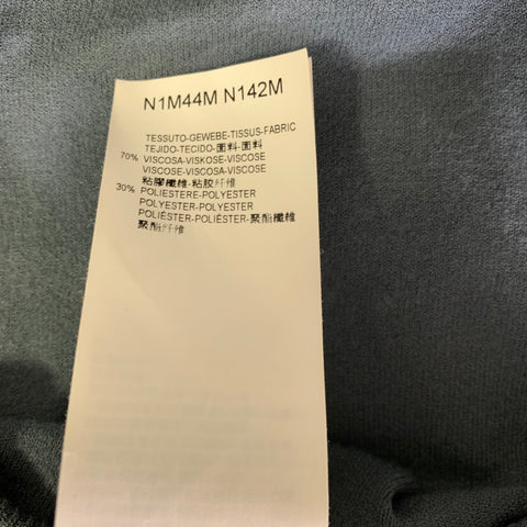 EMPORIO ARMANI Size M Blue Slate Perforated Polyester Viscose Ribbed Pullover