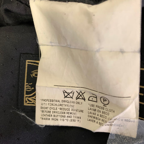 VERSACE Size 42 Black Wool & Cashmere Trench Coat
