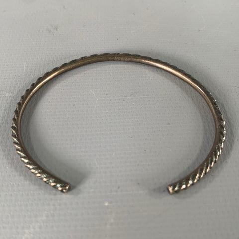 SAINT LAURENT Silver Tone Metal Bracelet