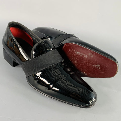 TOM FORD Size 7.5 Black Leather Slip On Loafers