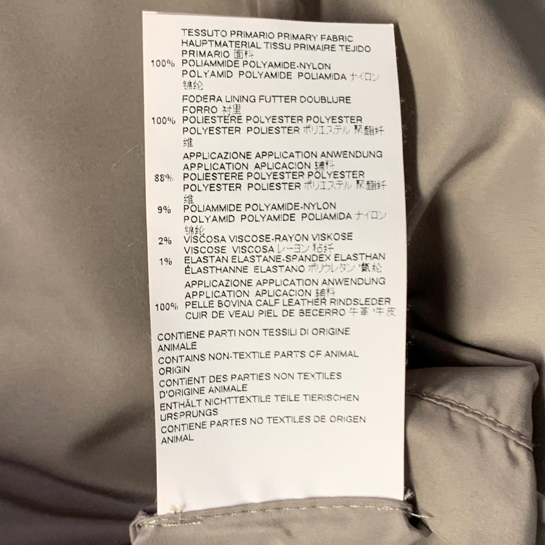 MAISON MARGIELA Size S Blue Grey Contrast Trim Satin Bomber Jacket