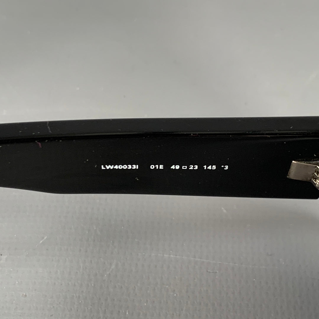 LOEWE x PAULA'S IBIZA Black Dark Green Color Block Acetate Sunglasses