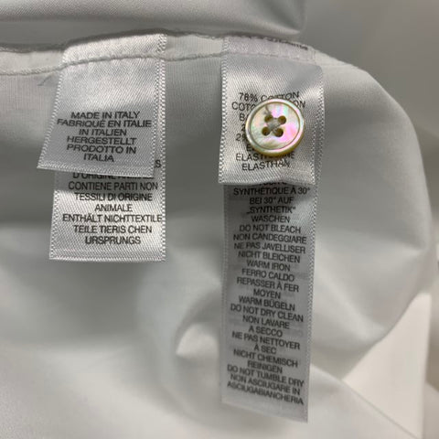 PAUL SMITH Size M White Cotton Blend Long Sleeve Shirt