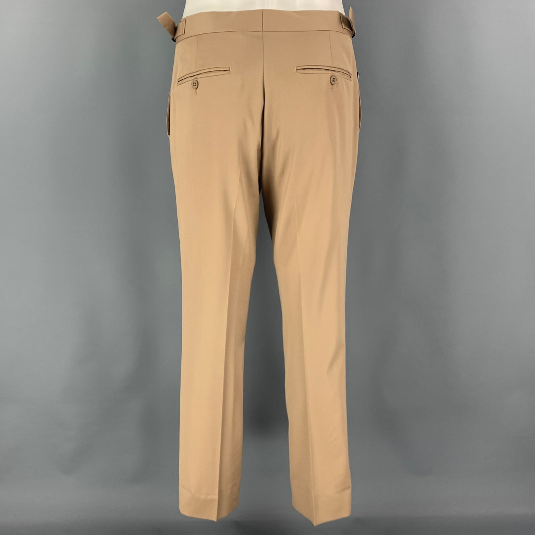 RALPH LAUREN Black Label Size 38 Khaki Wool Notch Lapel Suit