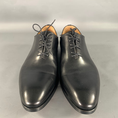MAGNANNI Size 11.5 Black Solid Leather Lace Up Shoes