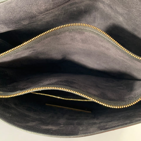 CELINE 2018 Sac à Main de Médecin en Cuir Noir et Doré