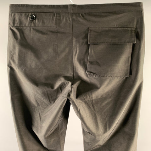 ARNAR MAR JONSSON Size L Grey Wool Blend Drawstring Casual Pants