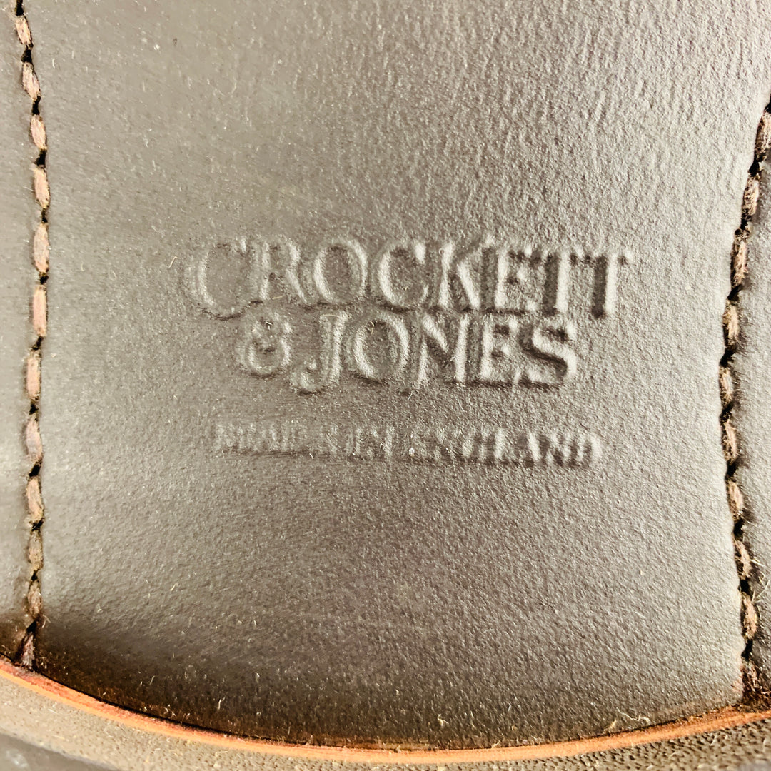 CROCKETT & JONES Size 10 Brown Suede Cap Toe Boots